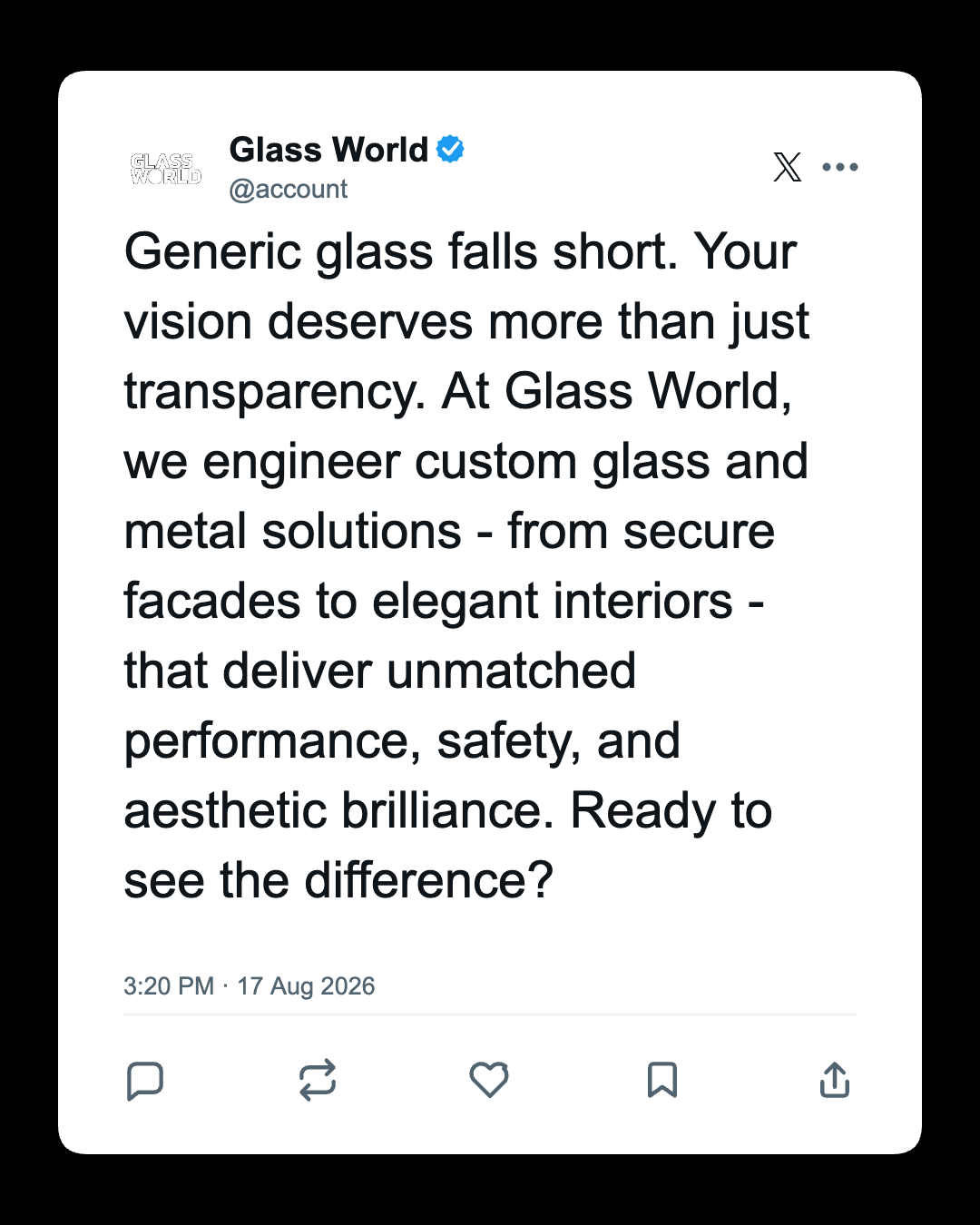 Glass World BestSocial post media